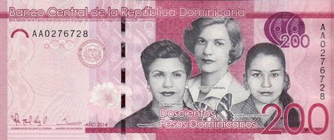 P185 Dominican Republic 200 Pesos Dominicanos Year 2013